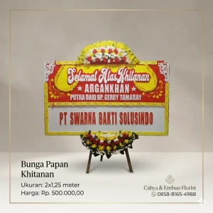 Bunga Papan Khitanan & Walimatul Khitan Ceria di Bogor Ukuran 2x1.25m