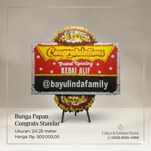 Bunga Papan Congratulations 2x1.25m Model BP-1781515685521