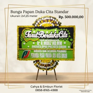 Bunga Papan Duka Cita 2x1.25m Model BP-1781583904610